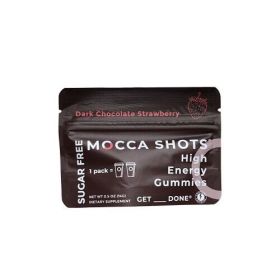 Sugar Free Mocca Shots Energy Gummies with Caffeine | 12-Pack - Dark Chocolate Strawberry