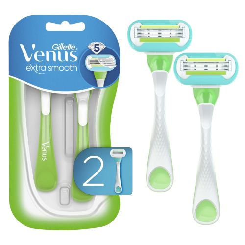 Gillette Venus Extra Smooth Green Disposable Women's Razors, 2 Count Gillette Venus Extra Smooth Green Disposable Women's Razors, 2 Count