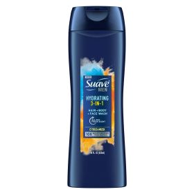 Suave Men 3 in 1 Mens Hair, Face and Body Wash, 18 oz