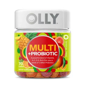 OLLY Adult Daily Multivitamin + Probiotic Gummy  Vitamin A, C, E