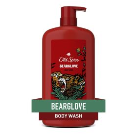 Old Spice Men's Body Wash, Bearglove, Long Lasting Lather, 33.4 fl oz