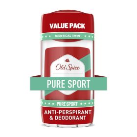 Old Spice High Endurance Anti-Perspirant Deodorant for Men, Pure Sport Scent, 3.3 oz Twin Pack