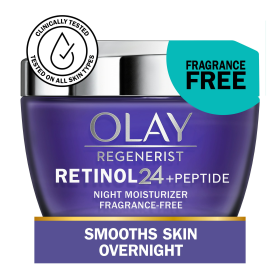 Olay Regenerist Retinol & Peptide Night Face Moisturizer, Anti-Aging Cream for All Skins, 1.7 fl oz